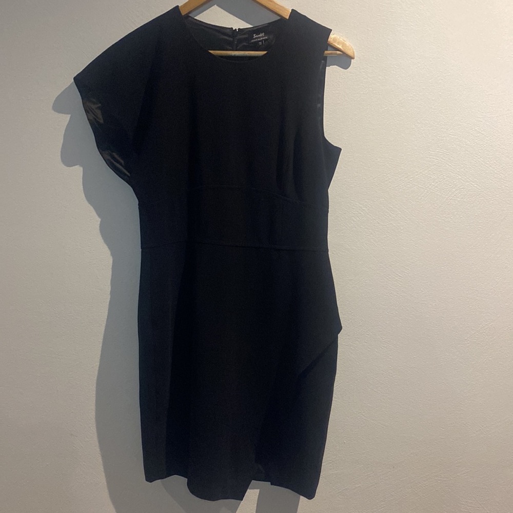 Bardot - Black Dress Asymmetrical Hem - Size 12 - Picture 2 of 10